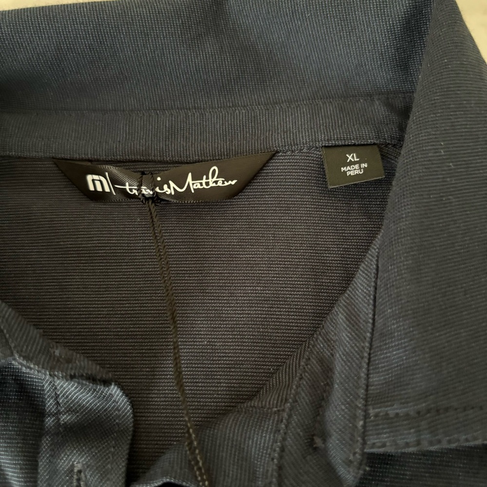 Travis Matthew Women's She Fancy 2.0 Polo Shirt Vintage Indigo/Black Size XL - Picture 5 of 12